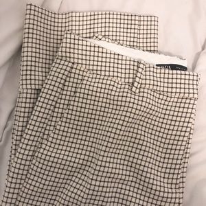 Zara Cropped Plaid Pants